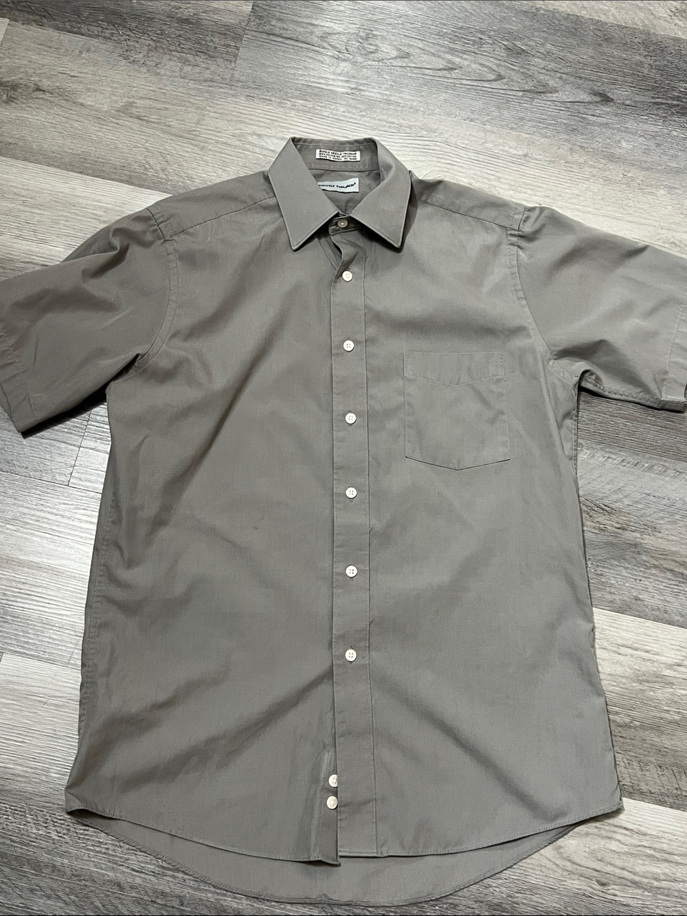 David Taylor Short-Sleeve Button-Down Shirt in Gray